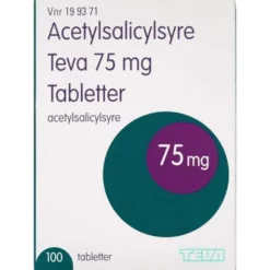ACETYLSALICYLSYRE "TEVA" 75 MG 100 STK