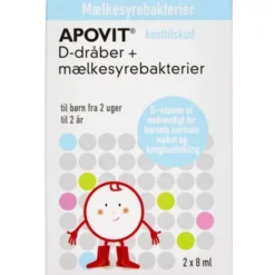 APOVIT D-DRÅBER + MÆLKESYREBAKTERIER (2X8 ML)