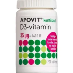 APOVIT D3-VITAMIN TABLETTER (35 MIKG) 200 STK