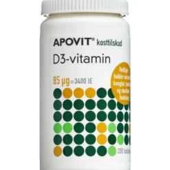 APOVIT D3-VITAMIN TABLETTER (85 MIKG) 200 STK
