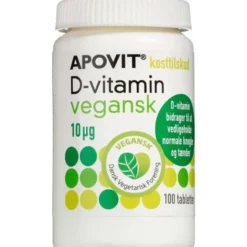 APOVIT D-VITAMIN VEGANSK 10 MIKRG (400 IE) 100 STK