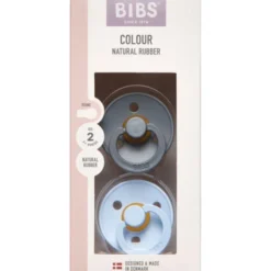 BIBS COLOUR STR2 IRON/BABY BLU