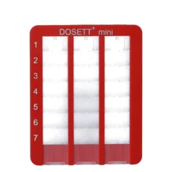 DOSETT MINI MEDICINDOSERINGSÆSKE (RØD)