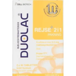DUOLAC REJSE+ 2 I 1 MED PROLAC-T™ (60 STK)