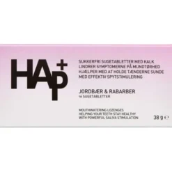 HAP+ JORDBÆR & RABARBER SUGETABLETTER