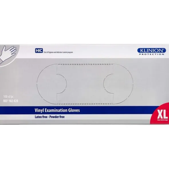 KLINION PROTECTION VINYL HANDSKER (XL-PUDDERFRI)