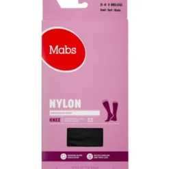 MABS NYLON WIDE KNÆSTRØMPER (SORT/M)
