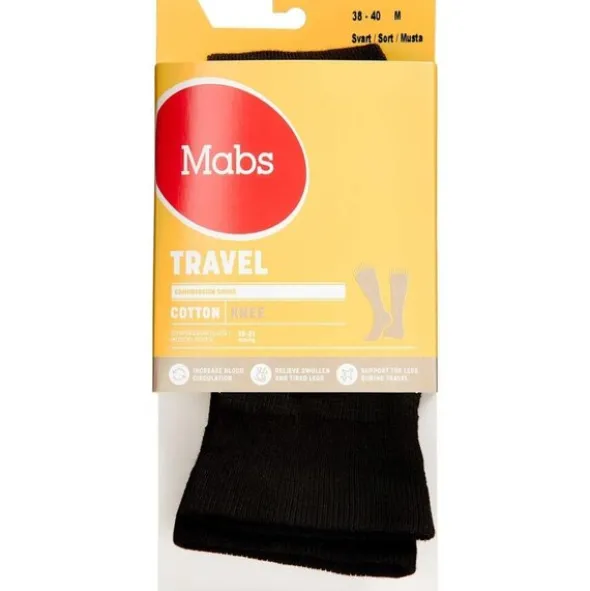 MABS TRAVEL REJSESTRØMPER (SORT/M)