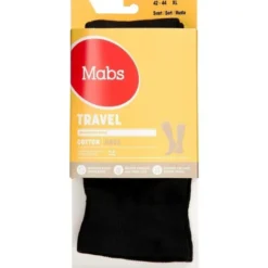 MABS TRAVEL REJSESTRØMPER (SORT/XL)