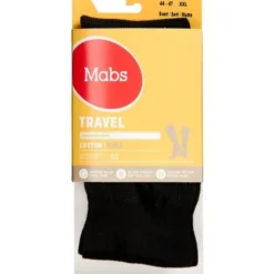 MABS TRAVEL REJSESTRØMPER (SORT/XXL)