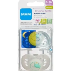 MAM NIGHT SILIKONE SUT 6M+