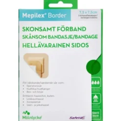 MEPILEX BORDER SKUMBANDAGE (7,5 X 7,5 CM)