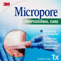 3M MICROPORE PAPIRTAPE (HVID, 1,25 CM)