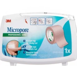3M MICROPORE PAPIRTAPE M. DISPENSER (BEIGE, 2,5 CM)