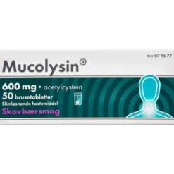 MUCOLYSIN 600 MG SKOVBÆR 50 STK