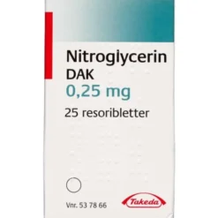 NITROGLYCERIN "DAK" 0,25 MG 25 STK