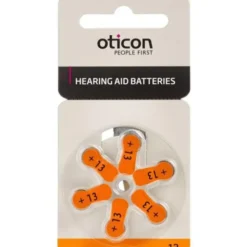 OTICON ZINC AIR BATTERIER 6 STK. (+13)