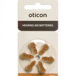 OTICON ZINC AIR BATTERIER 6 STK. (NR. 312)