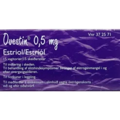 OVESTIN 0,5 MG VAGITORIER 15 STK