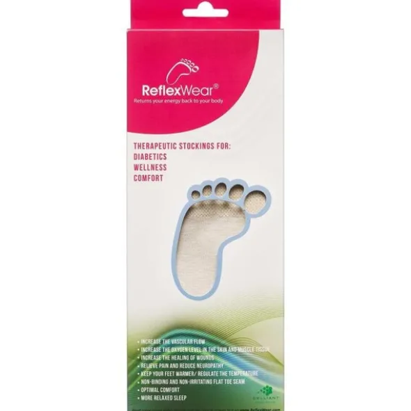 REFLEXWEAR TERAPEUTISK ANKELSTRØMPE (S/TYND/NATUR)