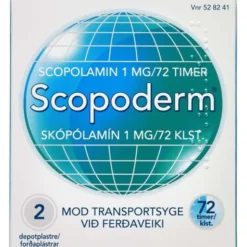 SCOPODERM 1 MG/72 TIMER 2 STK