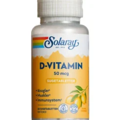 SOLARAY D-VITAMIN SUGETABLETTER