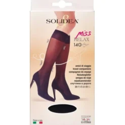 SOLIDEA MISS RELAX 140 SHEER KNÆSTRØMPE (L/SORT)