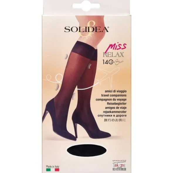 SOLIDEA MISS RELAX 140 SHEER KNÆSTRØMPE (M/SORT)