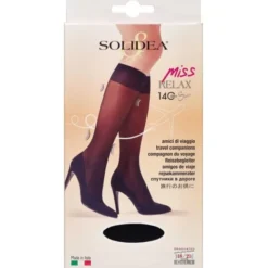 SOLIDEA MISS RELAX 140 SHEER KNÆSTRØMPE (S/SORT)
