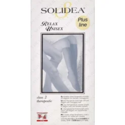 SOLIDEA RELAX UNISEX THERAPEUTIC STRØMPE (L/NATUR/LUKKET)