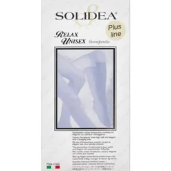 SOLIDEA RELAX UNISEX THERAPEUTIC STRØMPE (NATUR MED ÅBEN TÅ STR. L+)