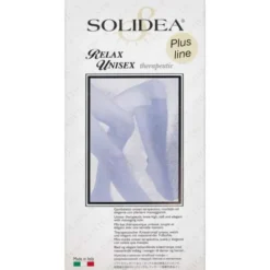 SOLIDEA RELAX UNISEX THERAPEUTIC STRØMPE (XL+/SORT/LUKKET)