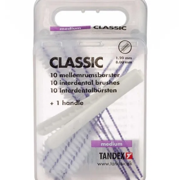 TANDEX CLASSIC MELLEMRUMSBØRSTE (VIOLET)