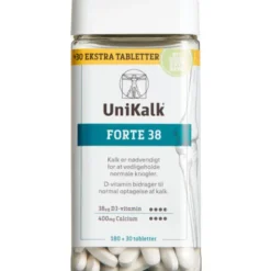 UNIKALK 38 MIKROGRAM D-VITAMIN (210 STK)