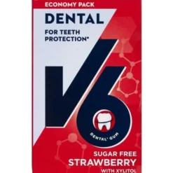 V6 TYGGEGUMMI (STRAWBERRY)
