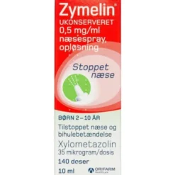 ZYMELIN NÆSESPRAY 0,5 MG/ML 10 ML